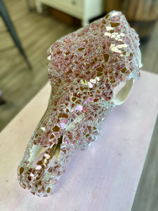 Pink glass Cow
